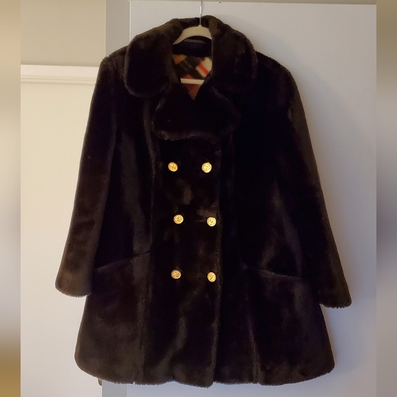 Sears Jackets & Coats Vintage Sears Faux Fur Pea Coat With